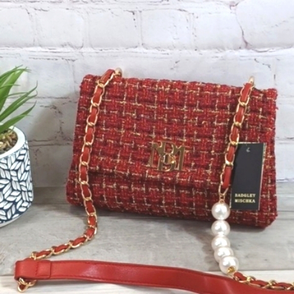 Badgley Mischka Handbags - Badgley Mischka Tweed Bag NWT